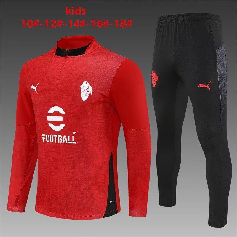 Kids AC Milan 25/26 Tracksuit - Red